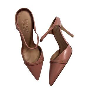 Malone Souliers Uma 90 Leather Mules in Pink